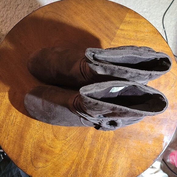 RAMPAGE SLOUCHY FIT SUEDE  ANKLE BOOTS R3 - Picture 10 of 13